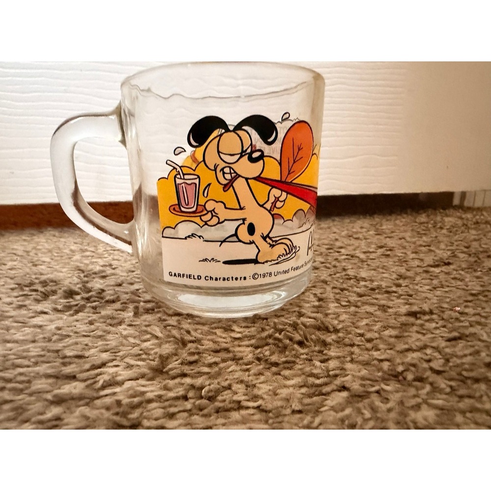 Vintage Garfield 1978 Glass Mug
